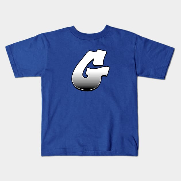 Letter G - White / Grey fade Kids T-Shirt by dmitri-art